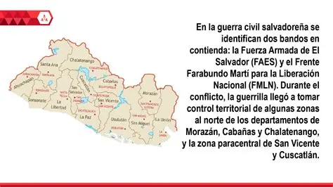 Mapa de El Salvador durante el conflicto